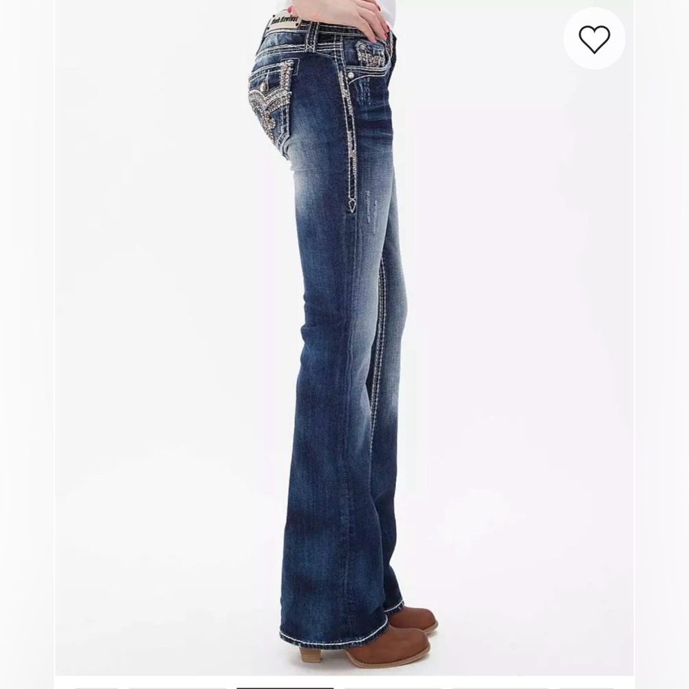 Rock Revival Betty boot Women's Dark Blue Boot Cut Jeans - Picture 3 of 16